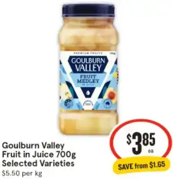 IGA Goulburn Valley Fruit in Juice 700g offer