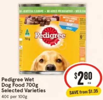 IGA Pedigree Wet Dog Food 700g offer