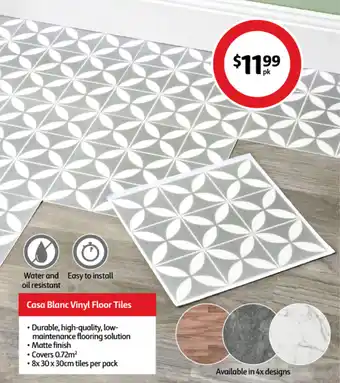 Coles Casa Blanc Vinyl Floor Tiles offer