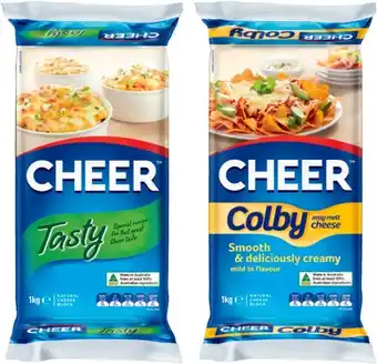 IGA Cheer Tasty or Colby Cheese Block 1kg offer