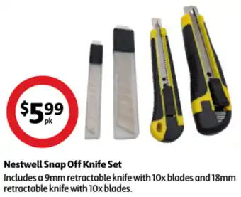 Coles Nestwell Snap Off Knife Set offer