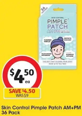 Skin Control Pimple Patch AM+PM 36 Pack