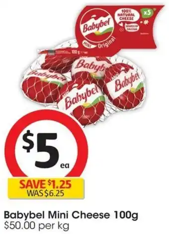 Coles Babybel Mini Cheese 100g offer