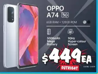 JB Hi-Fi OPPO A74 offer