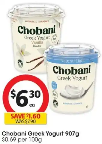 Coles Chobani Greek Yogurt 907g offer