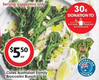 Coles Coles Australian Family Broccolini Bunch offer