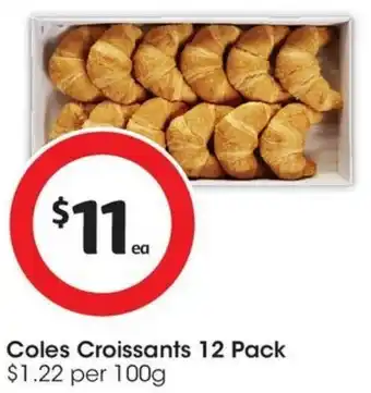 Coles Coles Croissants 12 Pack offer
