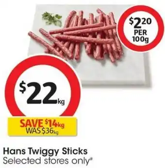 Coles Hans Twiggy Sticks offer
