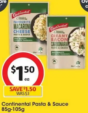 Coles Continental Pasta & Sauce 85g-105g offer