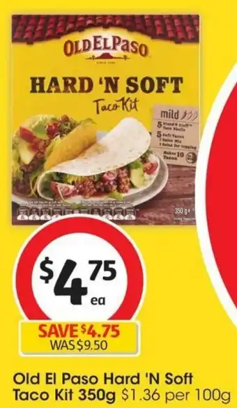 Coles Old El Paso Hard 'N Soft Taco Kit 350g offer