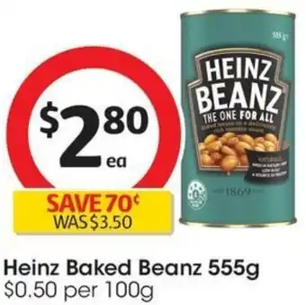 Coles Heinz Baked Beanz 555g offer