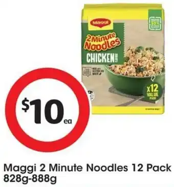 Coles Maggi 2 Minute Noodles 12 Pack 8289-888g offer