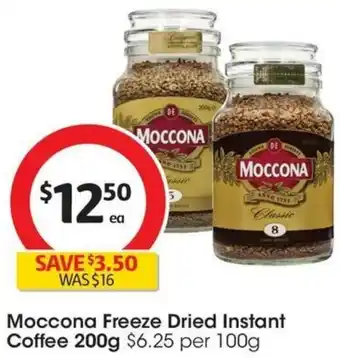 Coles Moccona Freeze Dried Instant Coffee 200g offer