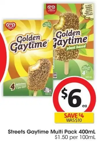 Coles Streets Gaytime Multi Pack 400mL offer