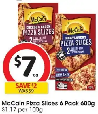 Coles McCain Pizza Slices 6 Pack 600g offer
