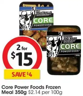 Coles Core Power Foods Frozen Meal 350g offer