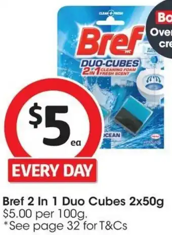 Coles Bref 2 In 1 Duo Cubes 2x50g offer