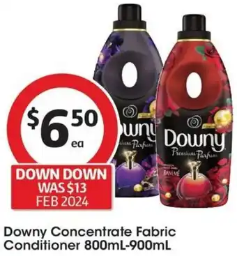 Coles Downy Concentrate Fabric Conditioner 800mL-900mL offer
