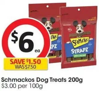 Coles Schmackos Dog Treats 200g offer