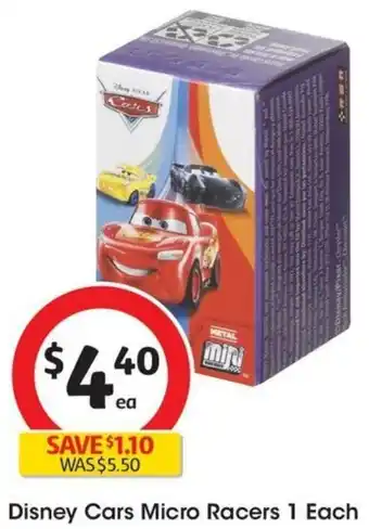 Coles Disney Cars Micro Racers 1 Each offer