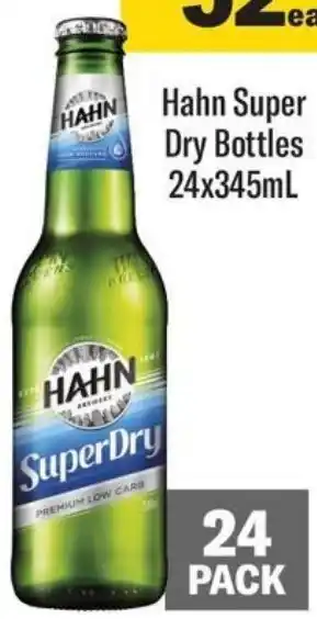 Coles Hahn Super Dry Bottles 24x345mL offer