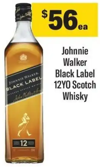 Coles Johnnie Walker Black Label 12YO Scotch Whisky offer