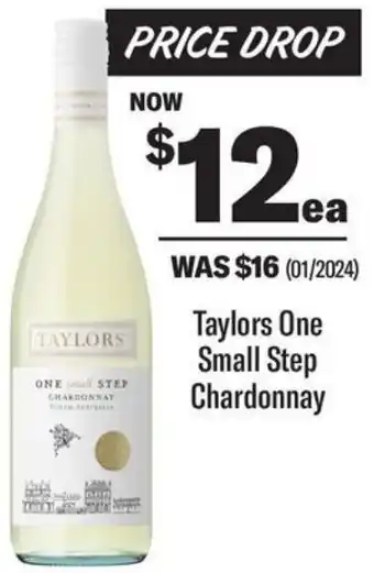 Coles Taylors One Small Step Chardonnay offer