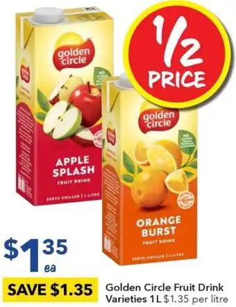 Ritchies Golden Circle Fruit Drink Varieties 1L offer