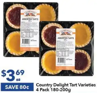 Country Delight Tart Varieties 4 Pack 180-200g