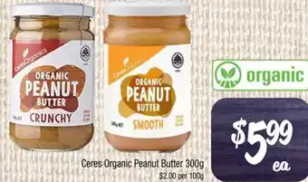 Ceres Organic Peanut Butter 300g