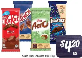 Farmer Jack's Nestle Block Chocolate 118-180g offer