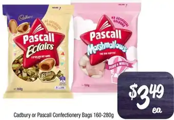 Farmer Jack's Cadbury or Pascall Confectionery Bags 160-280g offer