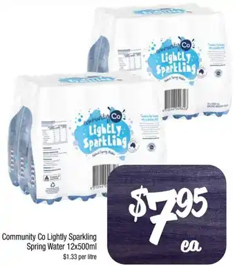 Farmer Jack's Community Co Lightly Sparkling Spring Water 12x500ml offer