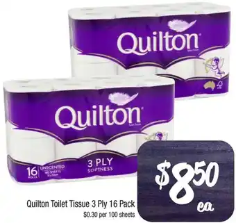 Farmer Jack's Quilton Toilet Tissue 3 Ply 16 Pack offer