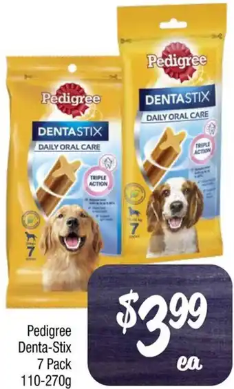 Farmer Jack's Pedigree Denta-Stix 7 Pack 110-270g offer