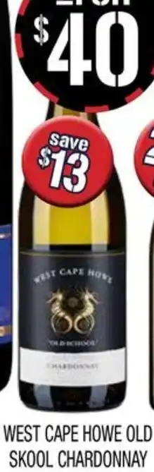Farmer Jack's WEST CAPE HOWE OLD SKOOL CHARDONNAY offer