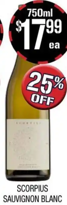 Farmer Jack's SCORPIUS SAUVIGNON BLANC offer