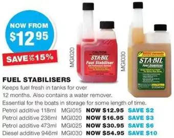Road Tech Marine FUEL STABILISERS offer