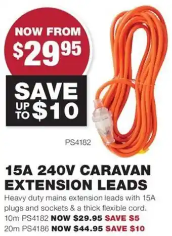 Road Tech Marine 15A 240V CARAVAN EXTENSION LEADS offer