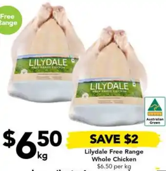 Drakes Lilydale Free Range Whole Chicken offer