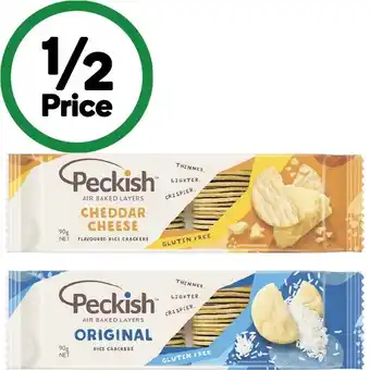 Woolworths Peckish Rice Crackers 90g offer