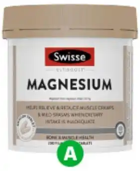 Woolworths Swisse Ultiboost Magnesium Tablets Pk 200 offer