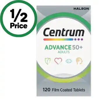 Woolworths Centrum Advance 50+ Multivitamin Tablets Pk 120 offer