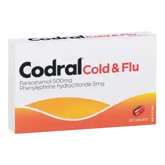 Woolworths Codral Cold & Flu Tablets Pk 20 offer