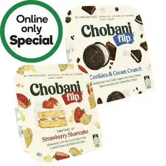 Woolworths Chobani Flip Yogurt 140g offer