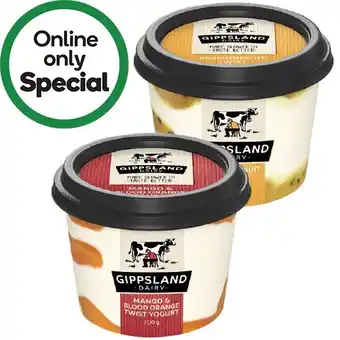 Woolworths Gippsland Dairy Twist Yogurt 700g offer