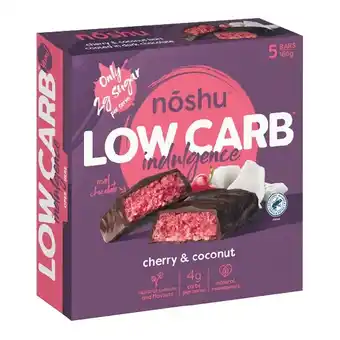 Woolworths Noshu Low Carb Indulgence Bars 150-160g Pk 5 offer