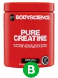 Woolworths Body Science Pure Creatine Natural Flavour 200g offer