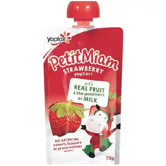 Woolworths Yoplait Petit Miam Kids Yoghurt 70g offer