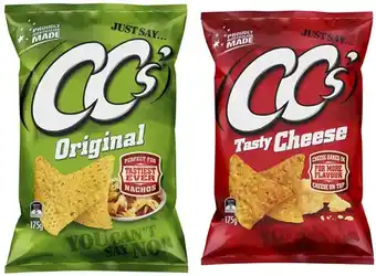 Coles CC’s Corn Chips or Cornados 110g-175g offer